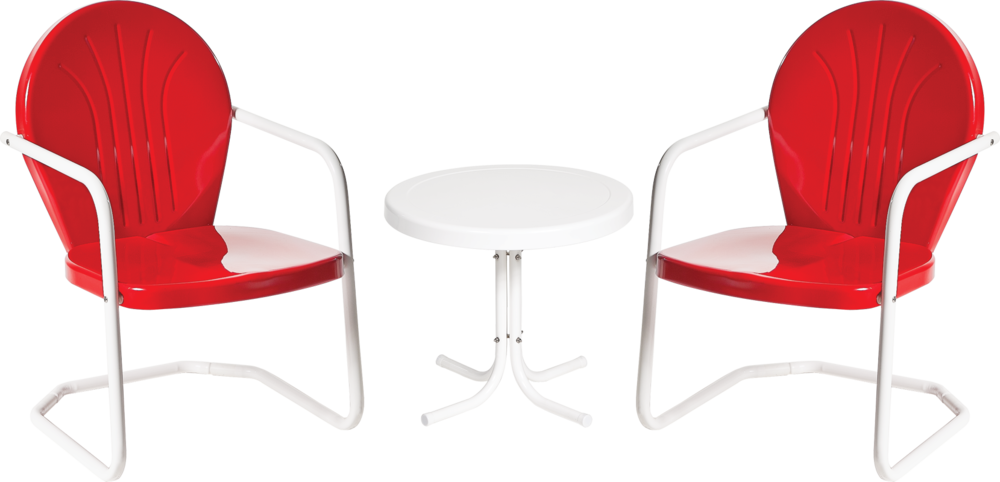2 Heavy Duty Bellaire Chairs 1 White Side Table Bellaire Skylark