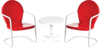 2 Heavy Duty Bellaire Chairs/1 white Side Table