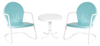2 Bellaire Rocking Chairs/1 White Side Table